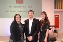 The NEC team showcased its live events offering yesterday to event agencies