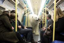 The 'polar bear' on a London Underground train today