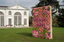 The Waitrose #ThanksMum flower installation at Kew Gardens