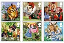 Alice in Wonderland stamps from the Royal Mail