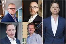 Departure of agency CEOs: clockwise, from top-left: Ben Fennell, Leo Rayman, Dale Gall, Charlie Rudd and Paul Lawson