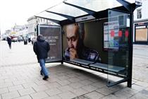 The bus shelters appear to cough to highlight lung cancer symptoms