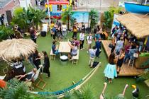 The Coconut Watering Hole was in situ at Boxpark in Shoreditch (Julian Dodd)