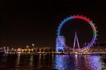 London Eye turns into a pie chart in the lead up to the General Election