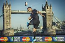 Dan Carter: New Zealander kicks off MasterCard's sponsorship of Rugby World Cup 2015