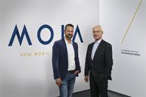 Moia: chief executive Ole Harms and VW boss Matthias Muller