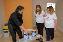 Changing Rooms: Laurence Llewelyn-Bowen shows contestants a range of Dulux paints