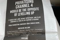 Production companies: ran full-page ad in today's Telegraph
