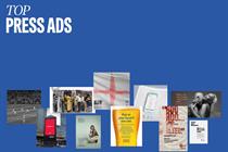 Montage of press ads from left to right: ITV, Post Office, Skittles, Women's Aid, BT, Tesco, Hey Girls, Relate, Muslims Against Anti-Semitism
