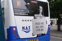 New Adventure Travel: the Cardiff-based bus firm caused offence with its 'ride me all day for £3' ads
