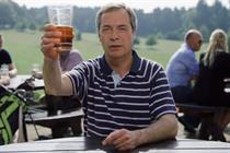 Nigel Farage: appears in Paddy Power's Ryder Cup ad