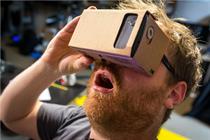 VR: Image from "Tested" YouTube (Hands-On with Google Cardboard Virtual Reality Kit).