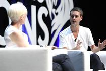 Joanna Coles and Evan Spiegel: at Cannes Lions 2015.