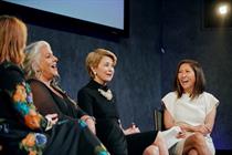 (L to R) Glamour editor-in-chief Samantha Barry, TV writer Marta Kauffman, CBS anchor Jane Pauley and NBCUniversal's Janice Min