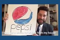 John Krasinski talking about PepsiCo's COVID-19 fundraising relief efforts on his show, "Some Good News." 