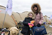 Ukrainian refugees at the Polish border (Photograph: Anthony Upton/DEC)