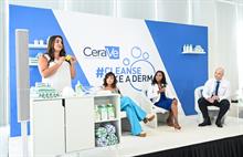 CereVe Cleanse Like a Derm kiosk with skincare professionals and dermatologist