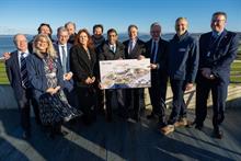 Rishi Sunak and Michael Gove visit the Eden Project Morecambe site and team