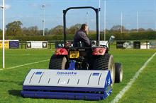 Imants Shockwave: Campey Turf Care Systems machine used to deal with compaction on the playing surfaces at Sandbach RUFC - image: Campey Turfcare Systems