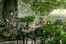 Photo of plants in pots, table and chairs by Robin Wersich on Unsplash