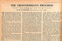 The groundsman's progress