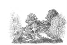 Urquhart and Hunt drawing of garden design 