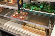 empty shelves due to veg shortages