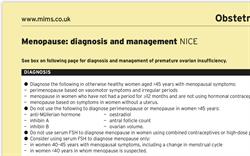 Quick-reference MIMS summary of NICE menopause guidance now available