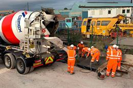 Cemex enhances track at rail freight depots
