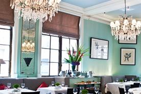 Fine dining restaurant 1776 is a more intimate space featuring chandeliers