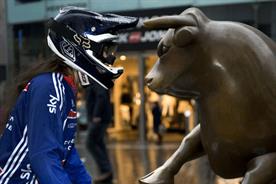 BMX: a rider goes head-to-head with a bull at Birmingham's Bullring 