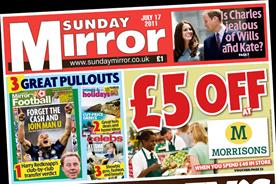 Sunday Mirror: lured in close to two million readers last weekend