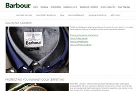 Barbour ups its counterfeit educaton content in battle against fakes