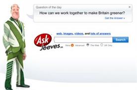 EDF Energy promotes Team Green Britain on Ask Jeeves homepage