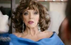Joan Collins: seen in full flow in latest Snickers ad