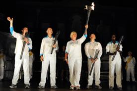 The national flames combined to make the Paralympic Flame