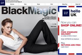 Gap: launches UK online shopping site