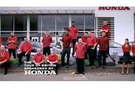 Honda uses dealerships in idents to support sponsorship of Tour of Britain cycling event