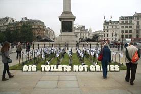 Water Aid: impressive installation at Trafalgar Square