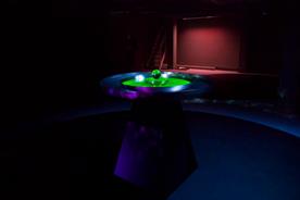The Chamber of Wishes installation features bioluminescent algae 