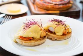 Aqua Shard serves up brunch on weekends, with dishes including this lobster egg benedict on offer