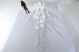 Brita ad: a human body as a city made from 221,314 sugar cubes