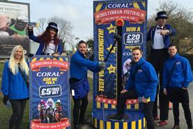 Circus teams are encouraging racegoers to download Coral’s app to place their bets
