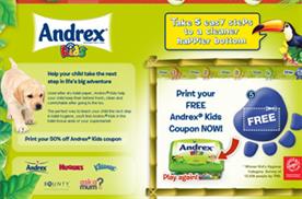Andrex promotes moist tissue for kids
