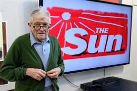 Phew what a scorcher! David Hockney redesigns The Sun's masthead