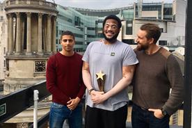 Rising Star Award winner Anthony Morrison Bowen (centre)