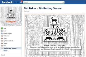 Ted Baker: launches 'rutting season' Facebook campaign