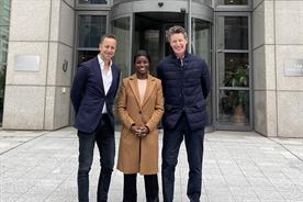 Left to right: Misha Sher, Eni Aluko and Stef Calcraft