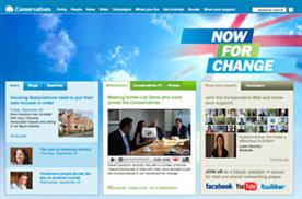 Tory website: all parties are expected to ramp up their digital marketing for the next election