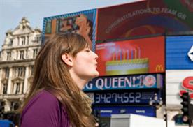Watch consumers interact with McDonald's digital billboard at Piccadilly Circus